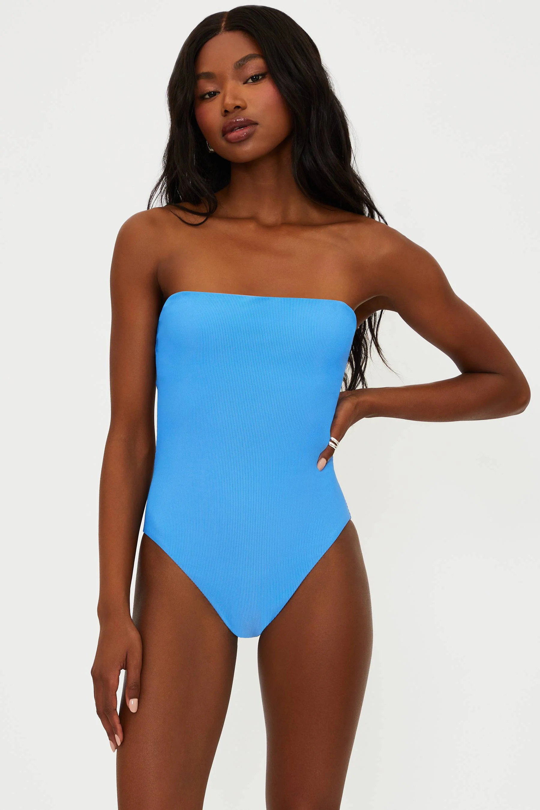 Stassia One Piece Marina | Strapless One Piece Bikini | Beach Riot | Beach Riot