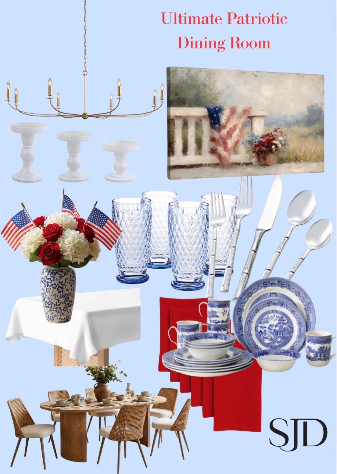 A beautiful table sets the tone for every gathering. 🇺🇸

For America’s 250th anniversary, we’re embracing timeless entertaining with layered linens, natural textures, fresh florals, and subtle patriotic touches that feel elevated rather than themed.

Shop the pieces that make hosting effortless and beautiful. #TablescapeIdeas #FourthOfJulyDecor #SummerHosting #SJDDesignBuild #4thofJuly

#LTKHome #LTKSeasonal
