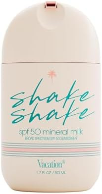 Vacation Shake Shake SPF 50 Mineral Milk Face Sunscreen, Non-Comedogenic, Streak-Free, Water-Resi... | Amazon (US)