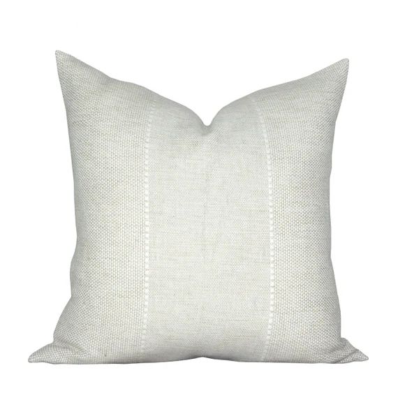 Pillow Cover Carmel Salt  ON BOTH SIDES Woven Stripe Spark | Etsy | Etsy (US)