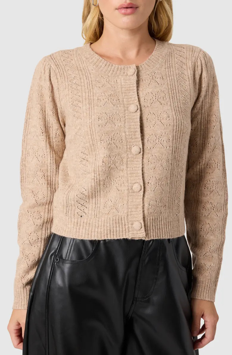 Bow Pointelle Stitch Cardigan | Nordstrom
