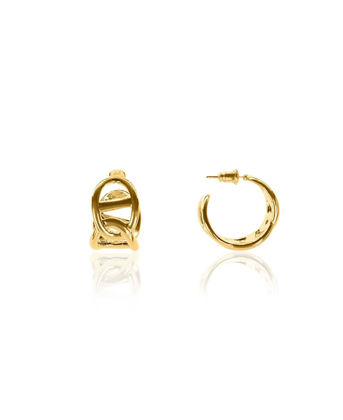 Oma The Label Women's Benin 18K Gold Plated Brass Small Hoop Earrings, 0.8 | Macys (US)