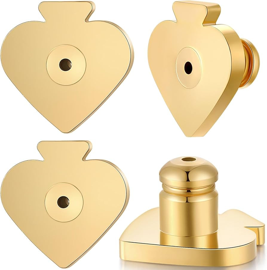 Earring Backs Replacements, Hypoallergenic 14k Gold Bullet Locking Earring Backs for Studs/Droopy... | Amazon (US)