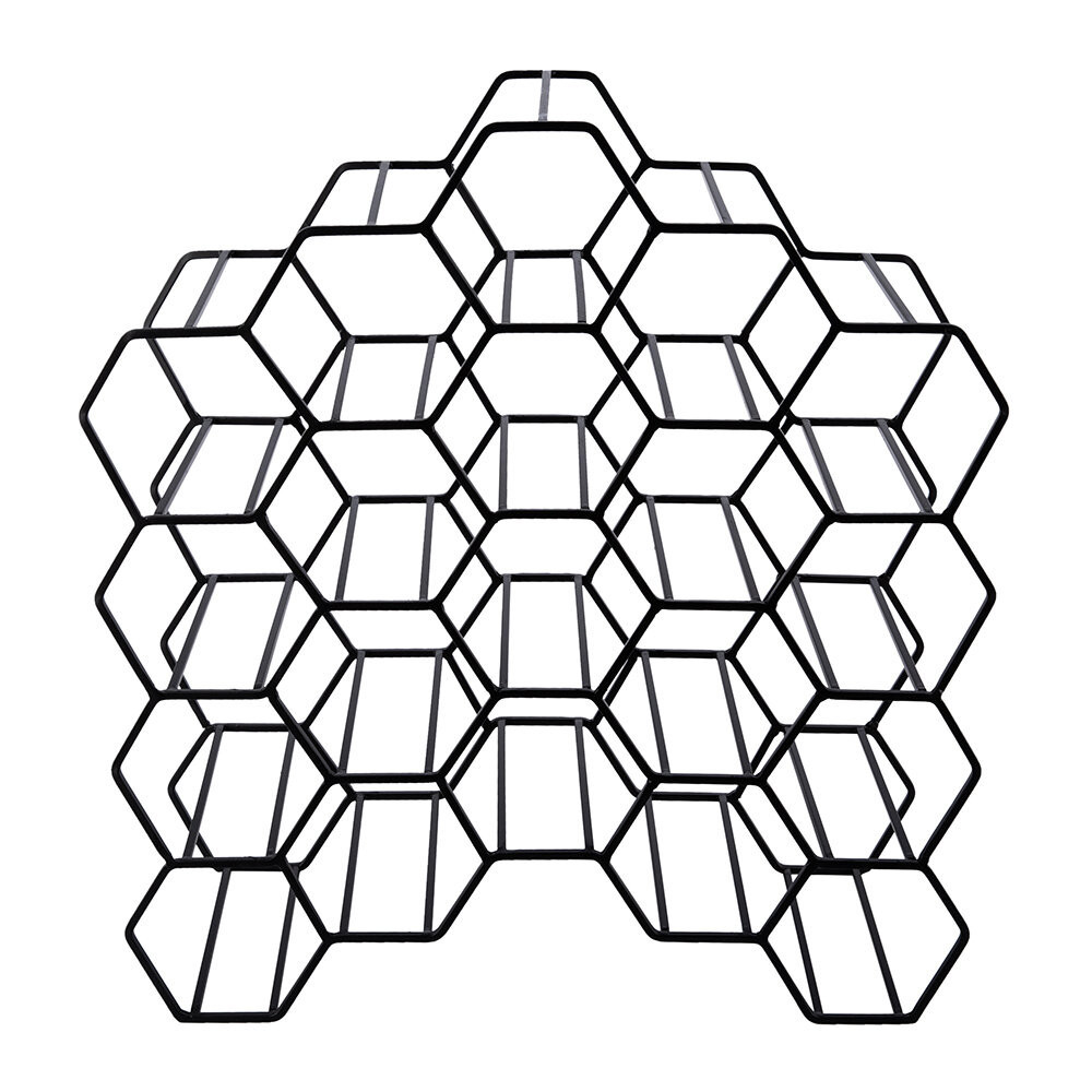 Salbris Wine Rack - Matt Black - 20 Bottles | Amara (UK)