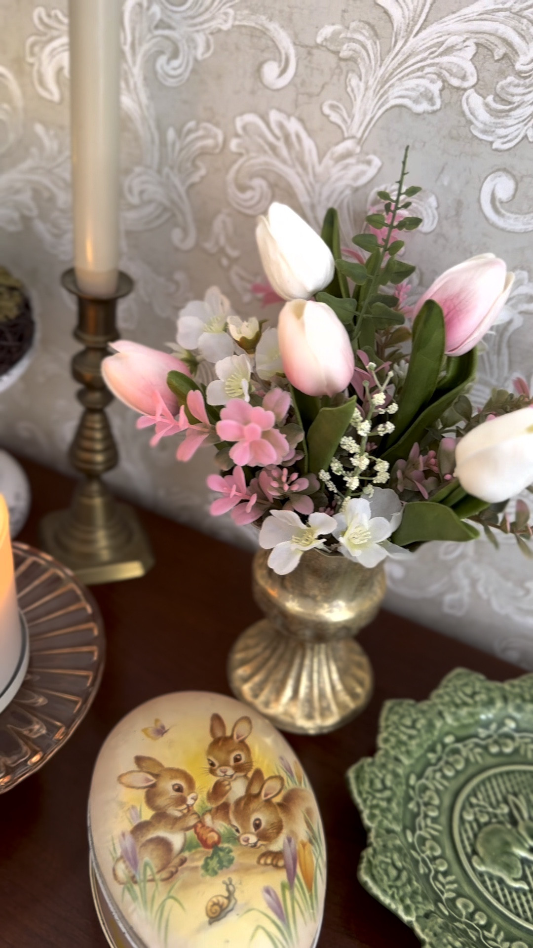 Easter home decor, faux spring flowers, bunny decor, spring decorations 

#LTKWatchNow #LTKHome #LTKFindsUnder50