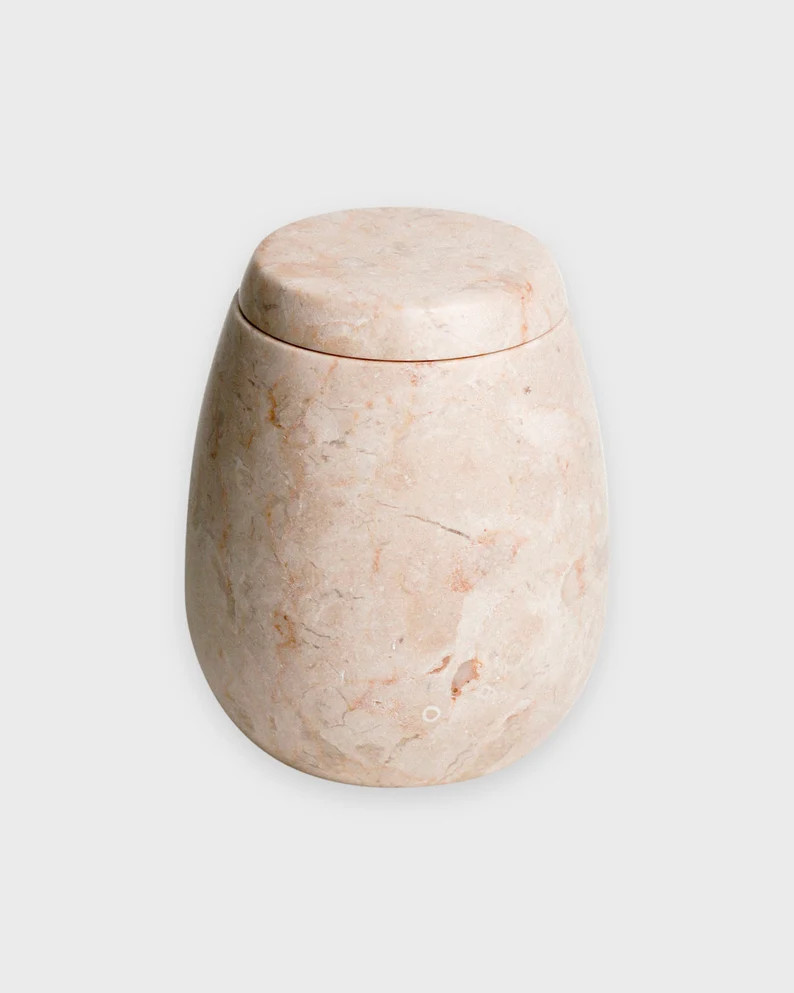 Cream Marble Jar With Lid  Salt & Pepper Container Kitchen | Etsy | Etsy (US)