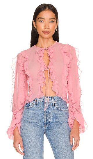 Daniella Top in Mauve Pink | Revolve Clothing (Global)