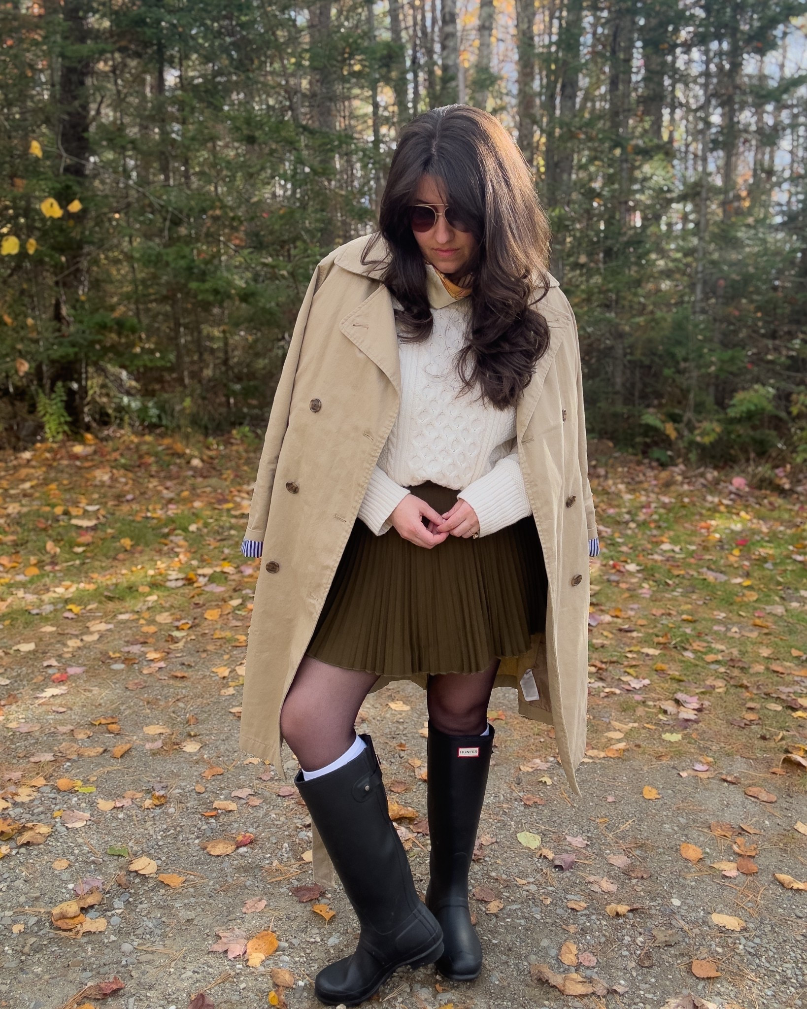 Fall outfit
Classic fall outfit
Easy Thanksgiving outfit 
Pleated skirt 
Hunter boot outfit


#LTKFindsUnder100 #LTKShoeCrush #LTKHoliday