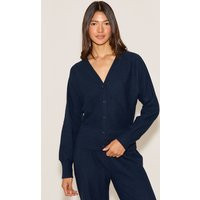 Navy Soft Ribbed Button Up Cardigan | PrettyLittleThing US