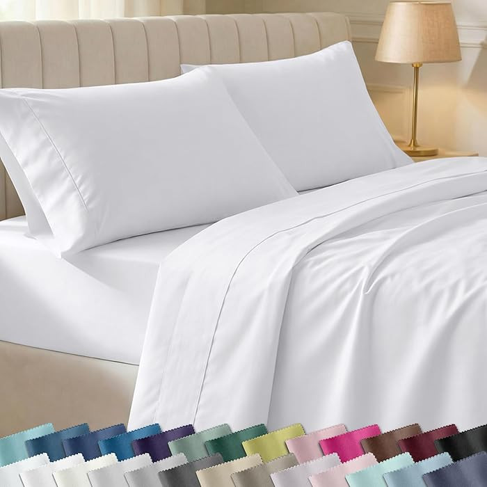 California Design Den Soft 100% Cotton Queen Sheet Set, 400 Thread Count Good Housekeeping Award ... | Amazon (US)