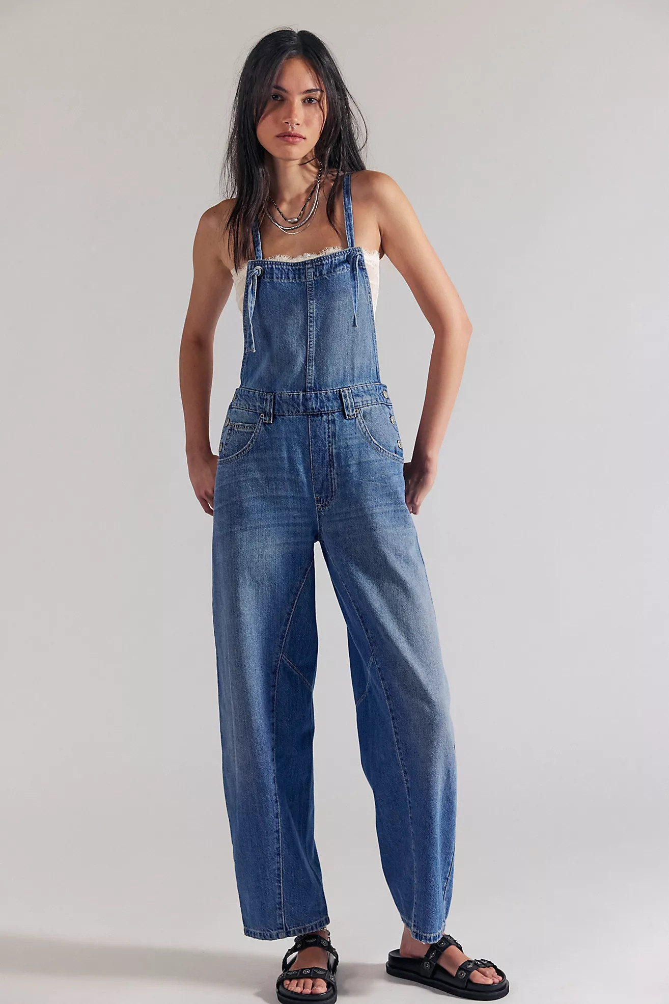 We The Free Rowen Slim Arc Overalls | Free People (Global - UK&FR Excluded)