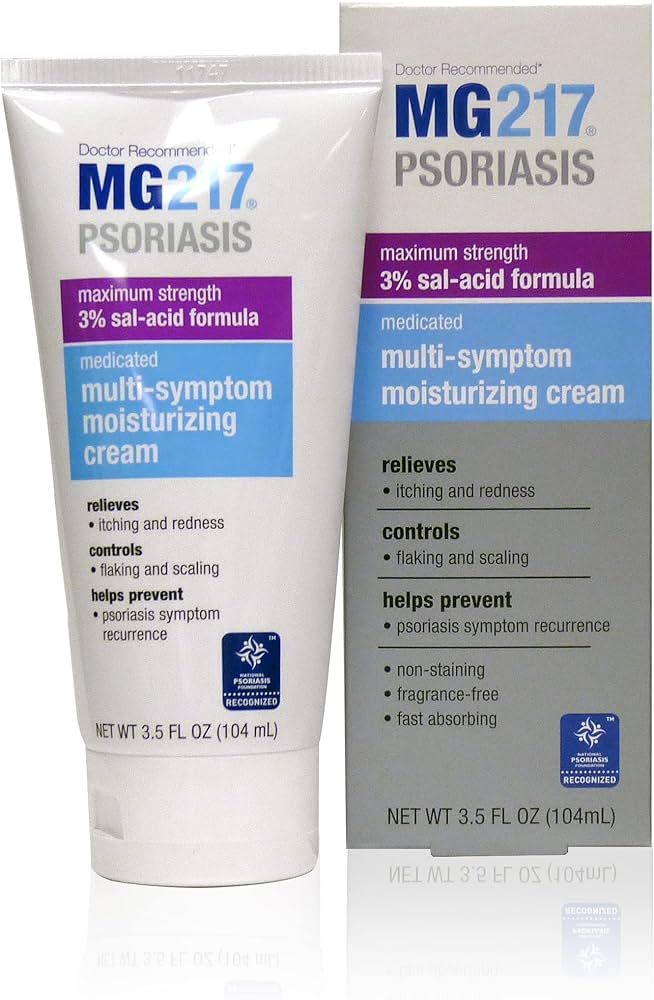 MG217 Medicated Moisturizing Psoriasis Cream With 3% Salicylic Acid, Multi-symptom, Fragrance Fre... | Amazon (US)