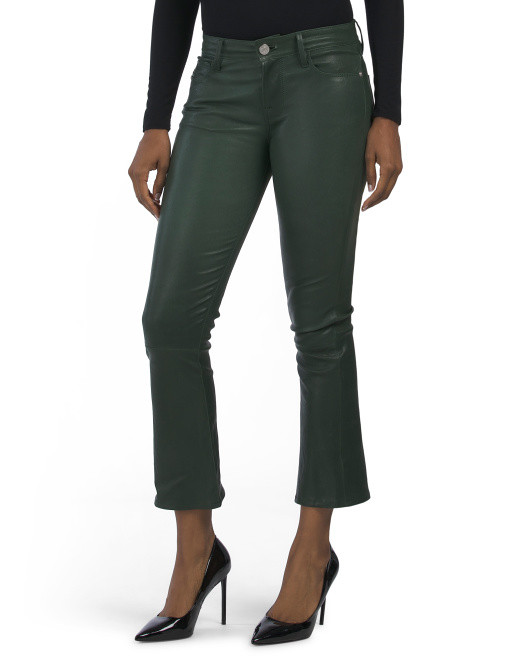 Lamb Leather Le Crop Mini Bootcut Pants | TJ Maxx