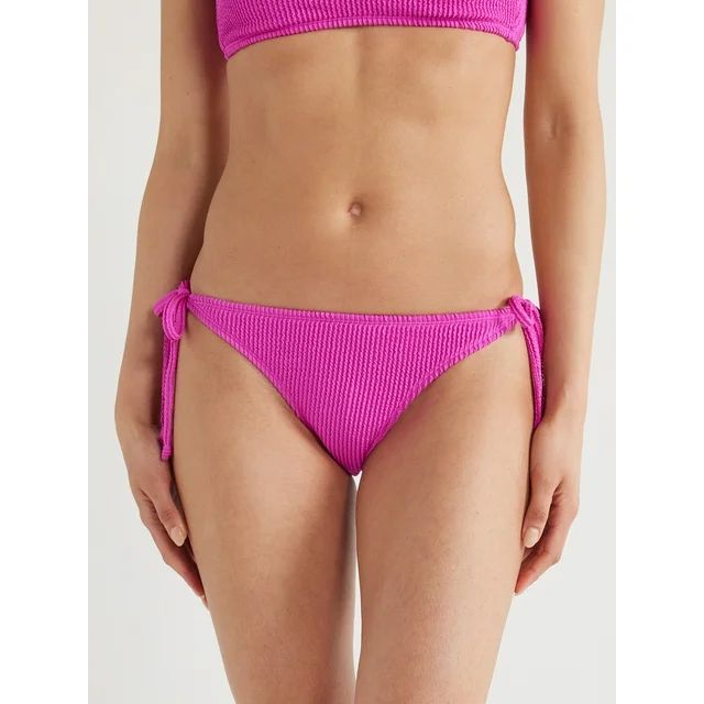 No Boundaries Juniors’ Crinkle Side Tie Bikini Bottoms, Sizes S-XXL | Walmart (US)