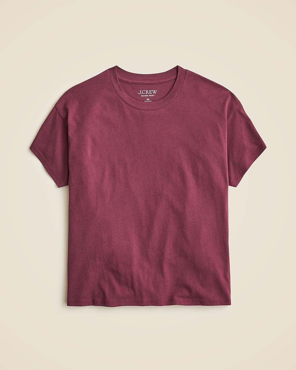 Feather jersey cropped T-shirt | J. Crew US