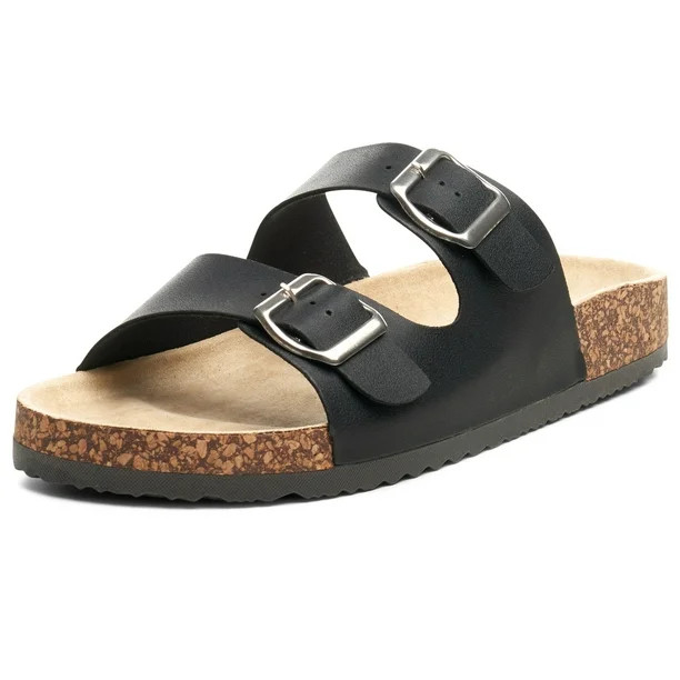 Alpine Swiss Womens Double Strap Slide Sandals EVA Sole Flat Comfort Shoes | Walmart (US)