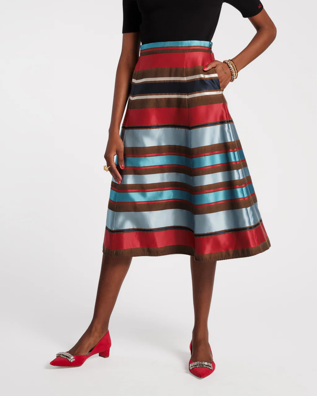 Mercer Skirt - Sublime Stripe | Frances Valentine