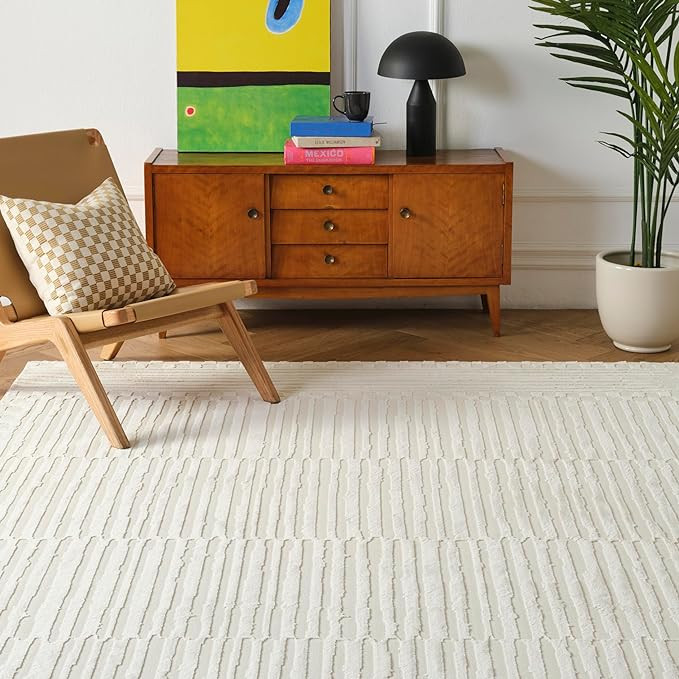 Soloba 8'x10’ Washable Area Rug for Living Room Bedroom - 100% Recycled Oeko-TEX Certified, Med... | Amazon (US)