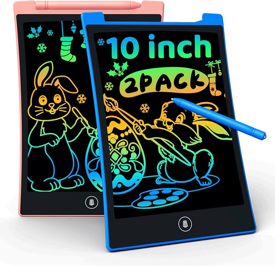 KOKODI Kids Toys 2 Pcs 10 Inch LCD Writing Tablet, Colorful Toddler Drawing Pad Doodle Board Eras... | Amazon (US)