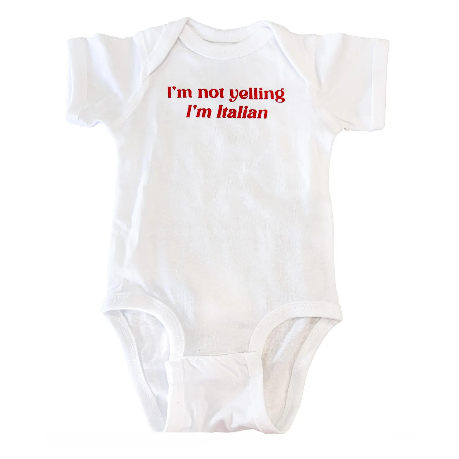 I’m Not Yelling I’m Italian Baby Onesie®, Italian Baby Girl Gift, Funny Italian Baby Shower ... | Etsy (Global)