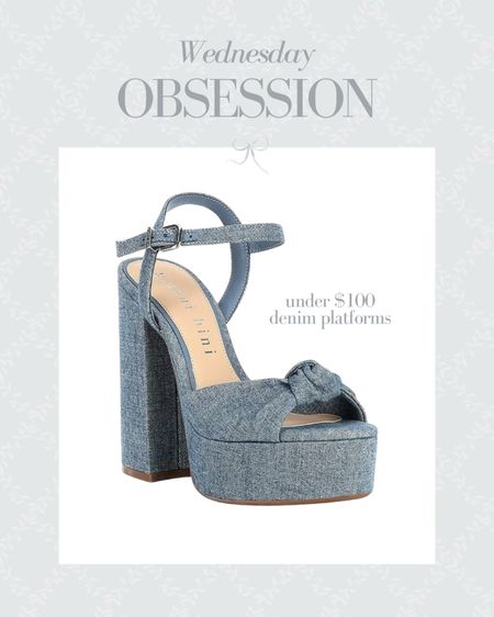 Wednesday obsession! Under $100 denim platforms for spring. I have loved the black version of this shoe for multiple seasons now. Super comfortable and easy to pair with outfits!

#LTKshoecrush #LTKFind #LTKunder100