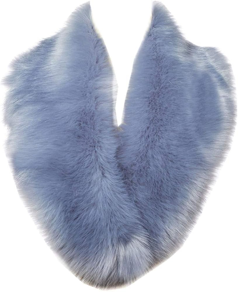 Lucky Leaf Women Winter Faux Fur Ornate Scarf Wrap Collar Shrug for Cocktail Reception Party | Amazon (US)