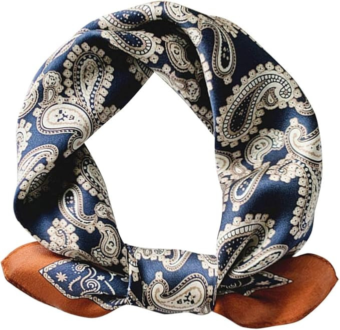 Pure Natural Mulberry Silk Scarfs Women Small Square Scarf 21" x 21" Breathable Lightweight Necke... | Amazon (US)