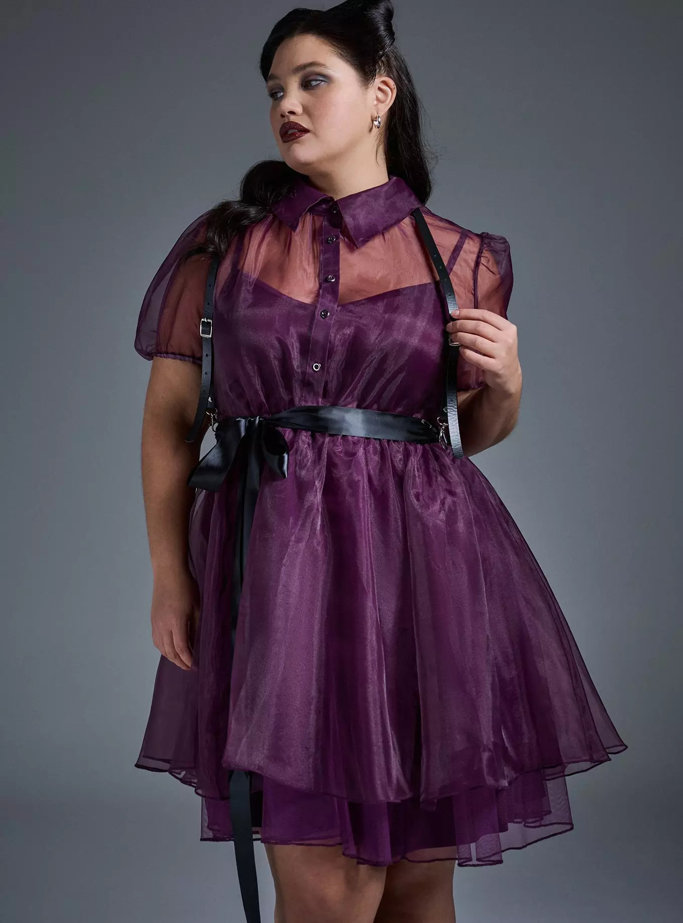 Nightfall Puff Sleeve Mini Dress | Torrid (US & Canada)