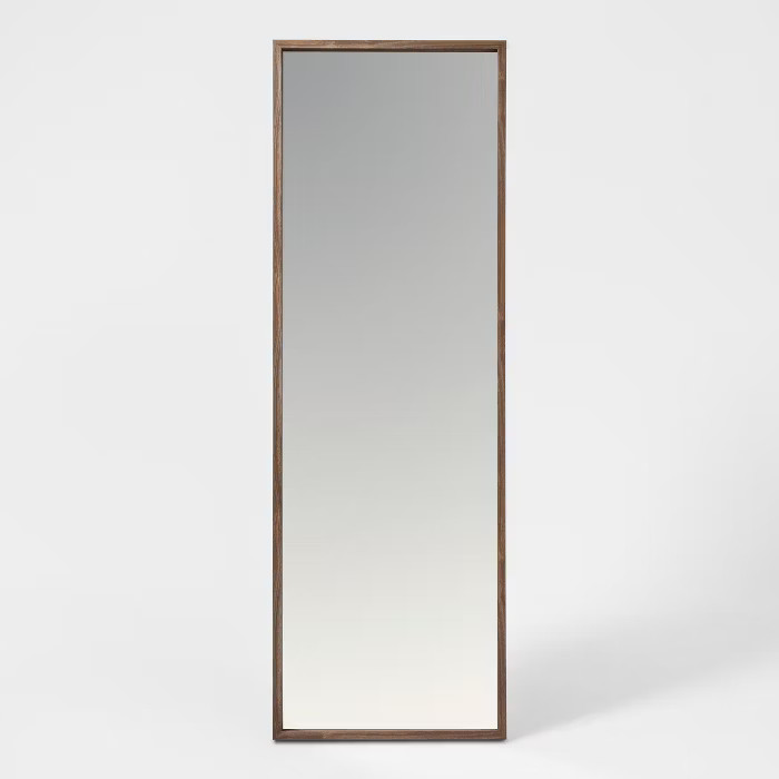 60" x 20" Walnut Hairpin Finish Floor Mirror Brown - Project 62™ | Target