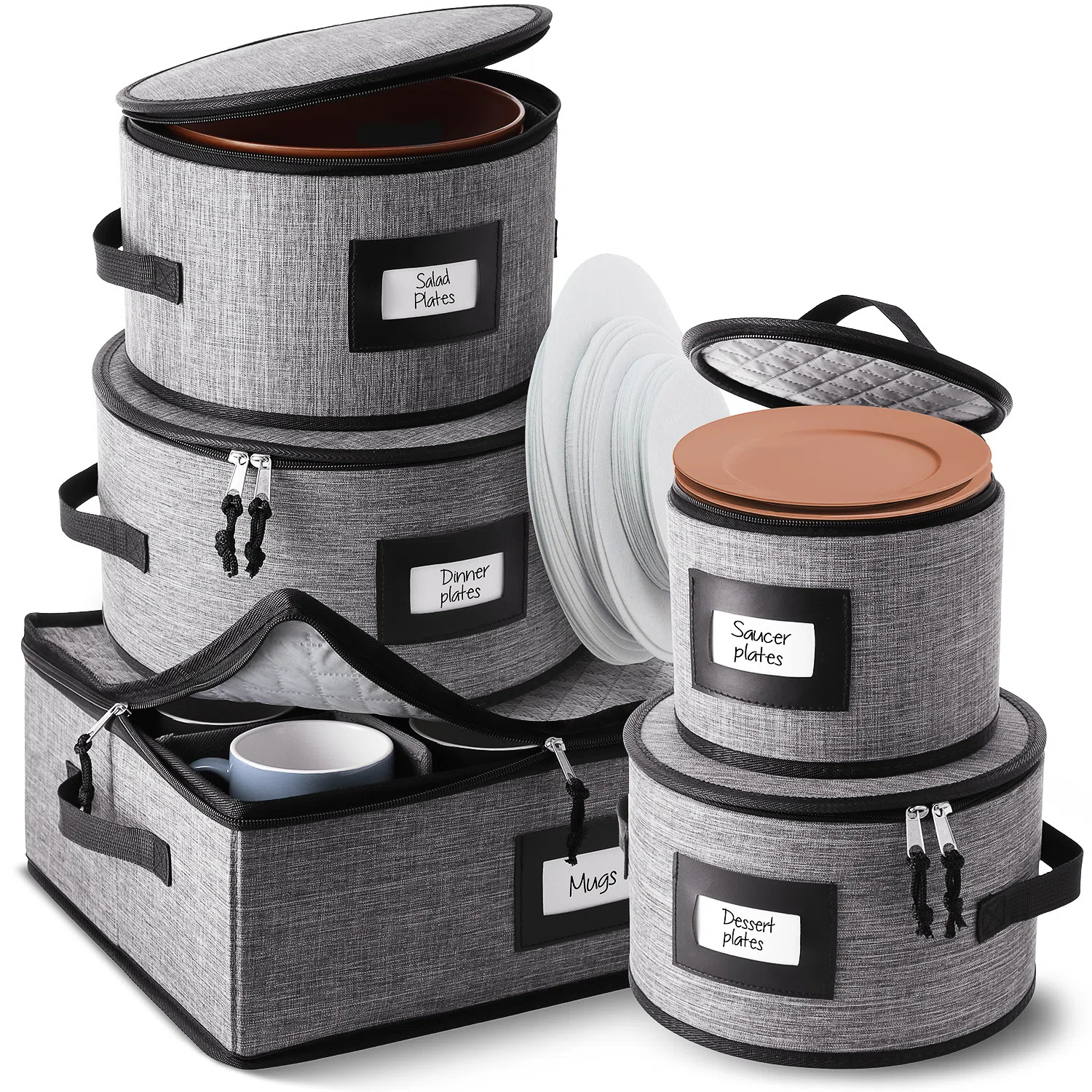 5-Piece Hard Shell Dinnerware Storage Set | Wayfair North America