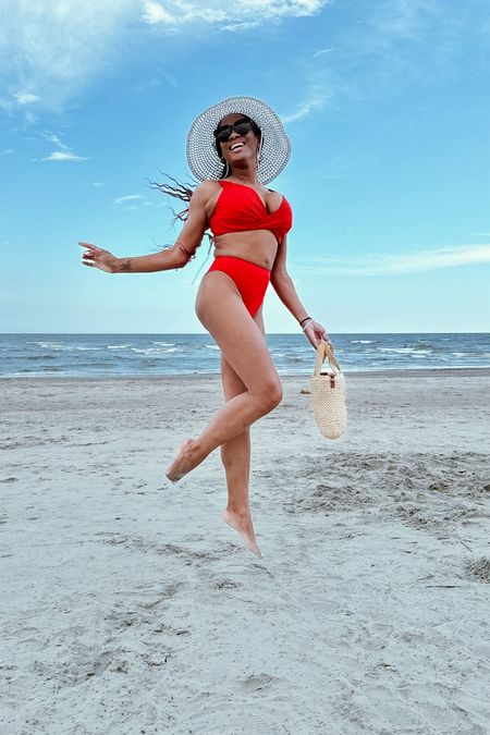 Swimsuit for fuller bust girls at ASOS - this red bikini is a great option! Wearing a size US 34 DDD/F bikini top. Size 4 bottoms. 

#LTKStyleTip #LTKSwim