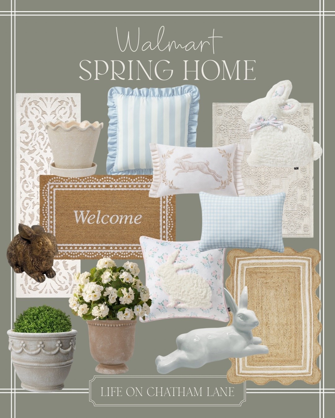 Walmart spring home finds!  Loving these cute seasonal pillows, rugs, planters and bunnies! 

#LTKSeasonal #LTKHome