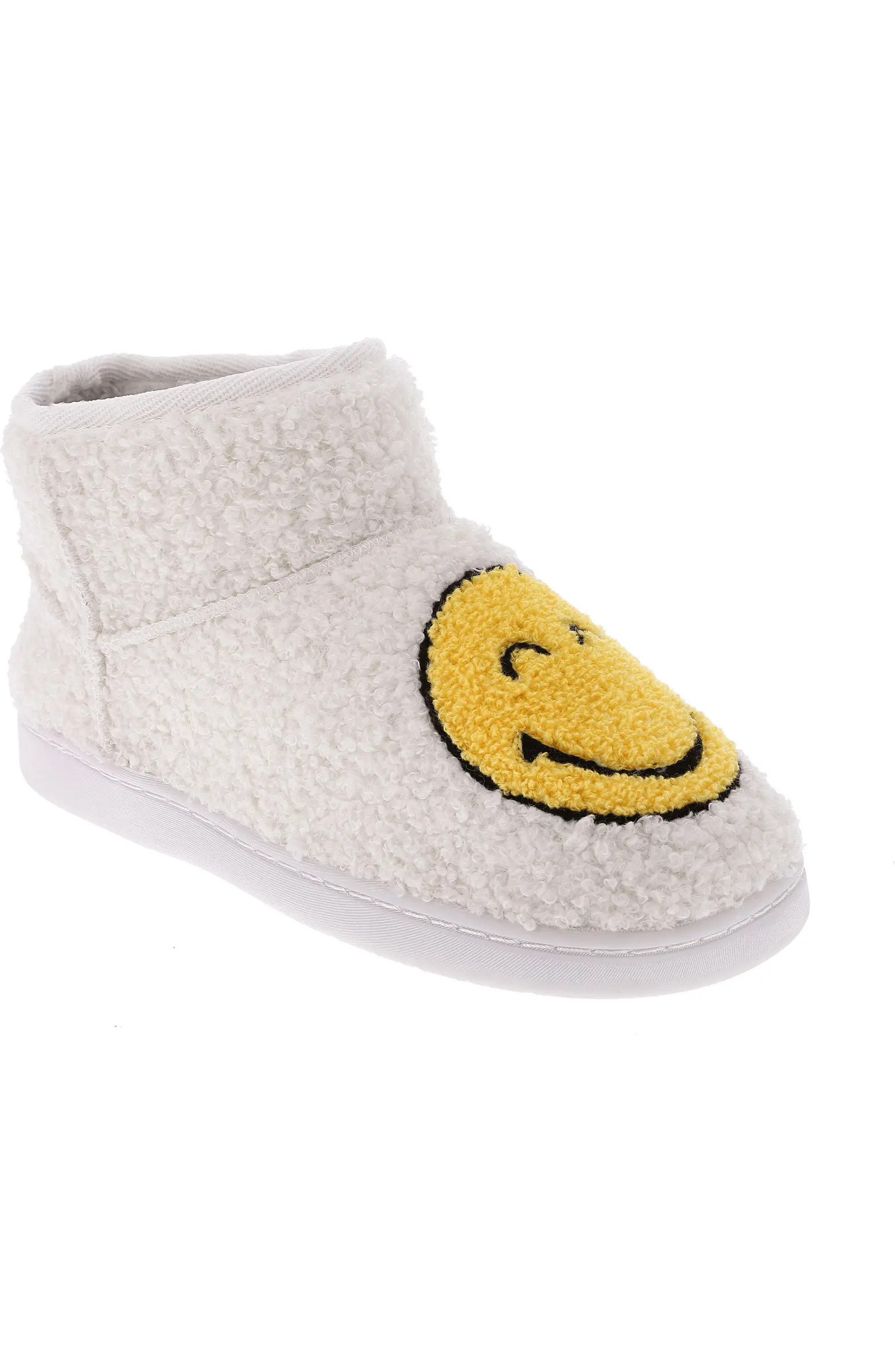 MIA Chill Smiley Genuine Shearling Bootie Slipper (Women) | Nordstrom | Nordstrom