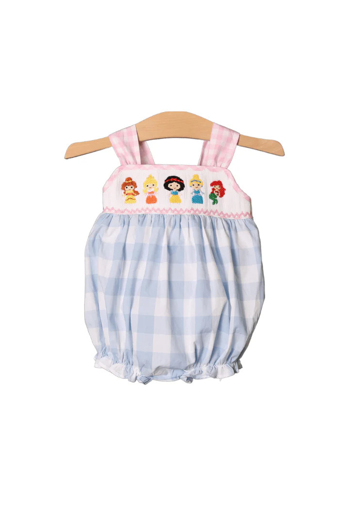 Hand Smocked Princess Bow Bubble | The Smocked Flamingo