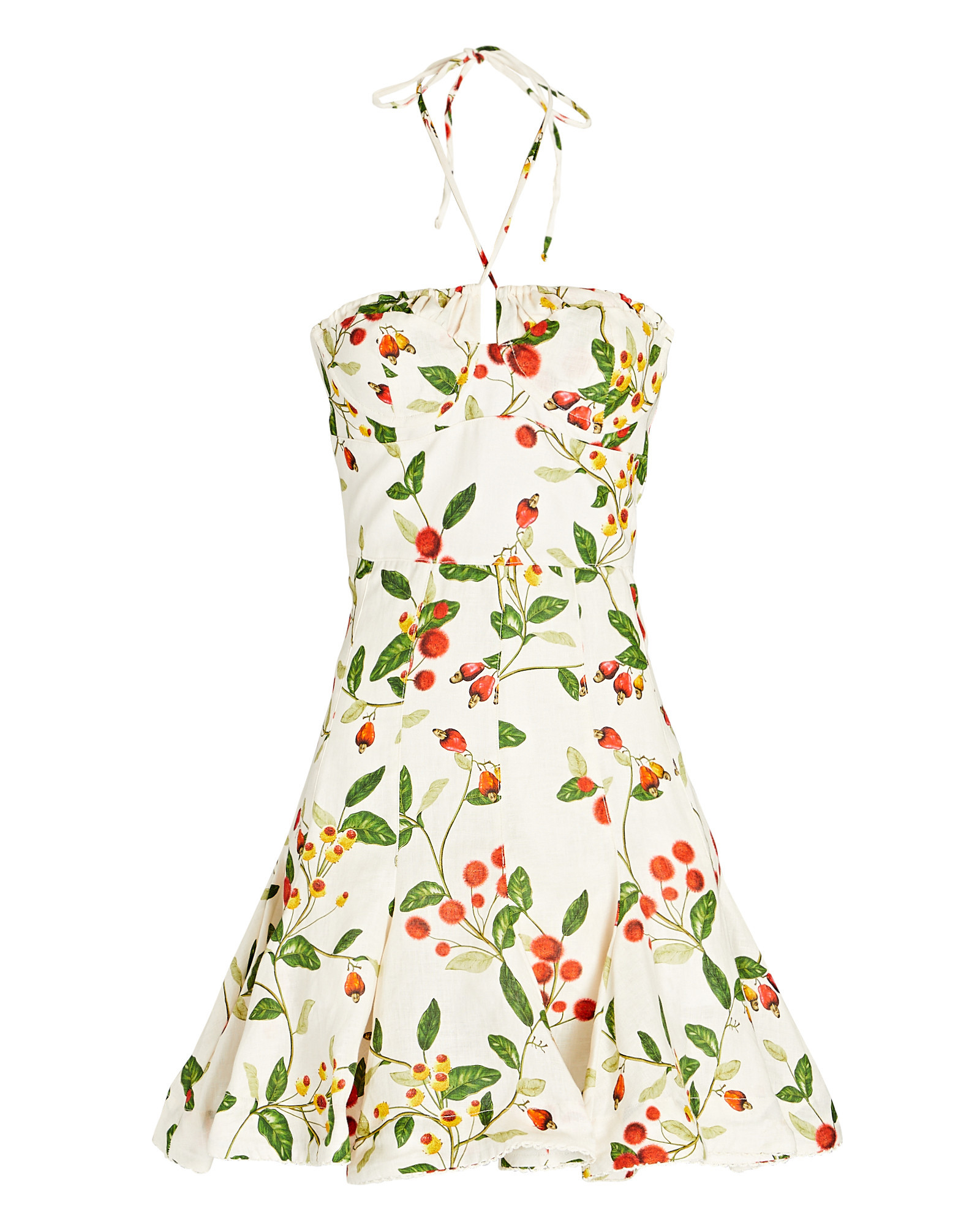 Anturio Fruit Flared Halter Mini Dress | INTERMIX