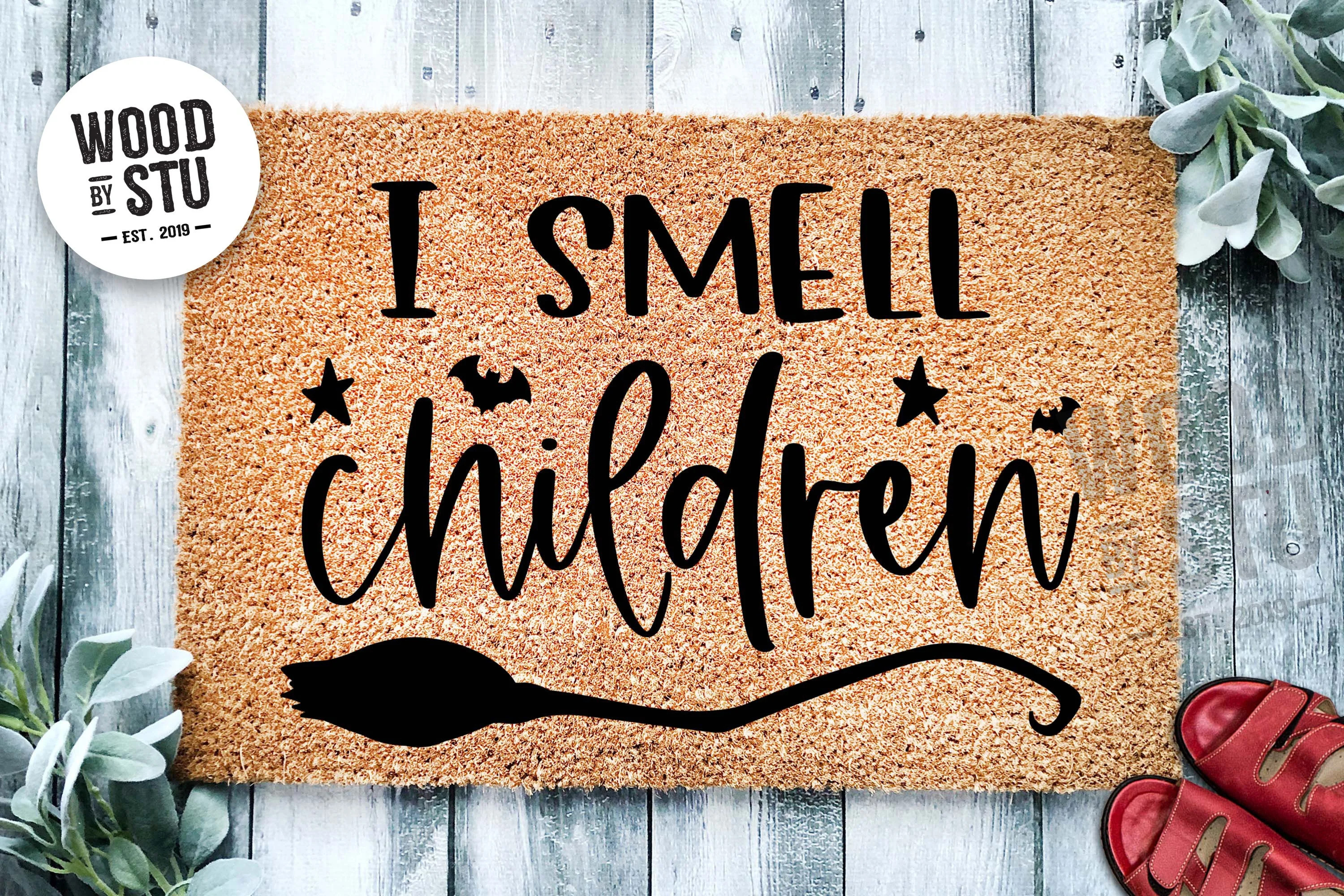 I Smell Children Door Mat | Witch Halloween Doormat | Welcome Mat | Hocus Pocus Halloween Decor |... | Walmart (US)