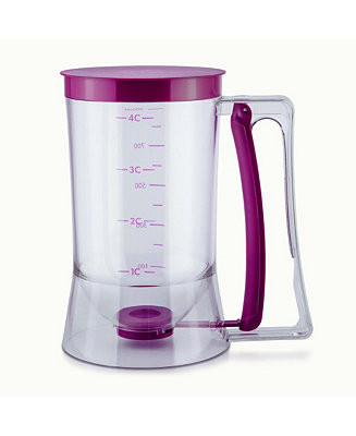 4 Cup Pancake Batter Dispenser With Squeeze Handle and Measuring Label | Macy's