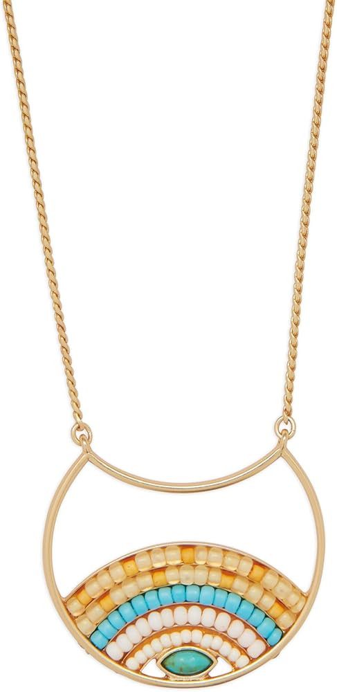 Lucky Brand Womens Beaded Pendant Necklace | Amazon (US)