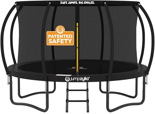 JUMPZYLLA Trampoline Outdoor 8FT 10FT 12FT 14FT 15FT 16FT with Enclosure, Non-Slip Ladder & Anti-... | Amazon (US)