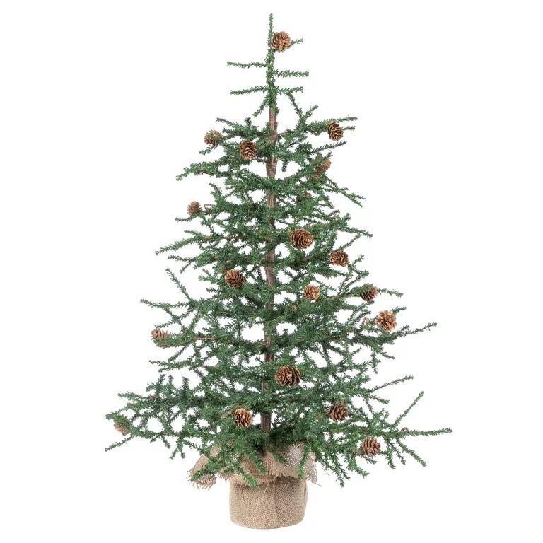 Vickerman 30" Caramel Pine Artificial Christmas Tree Unlit, Seasonal Indoor Home Decor with Decor... | Walmart (US)