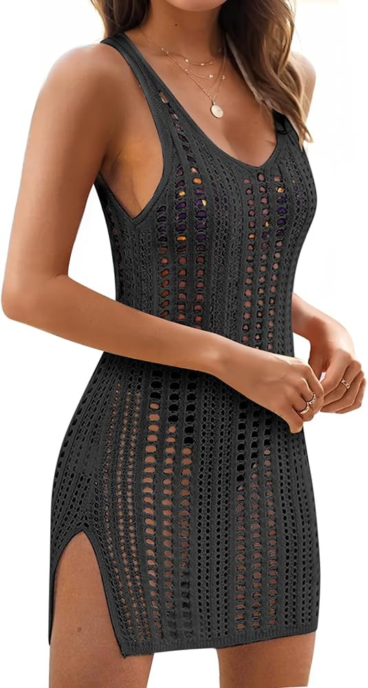 Buauty Women's Crochet Swimsuit Coverup - Lightweight Bikini Cover Ups Dress for Beach, Bathing S... | Amazon (US)