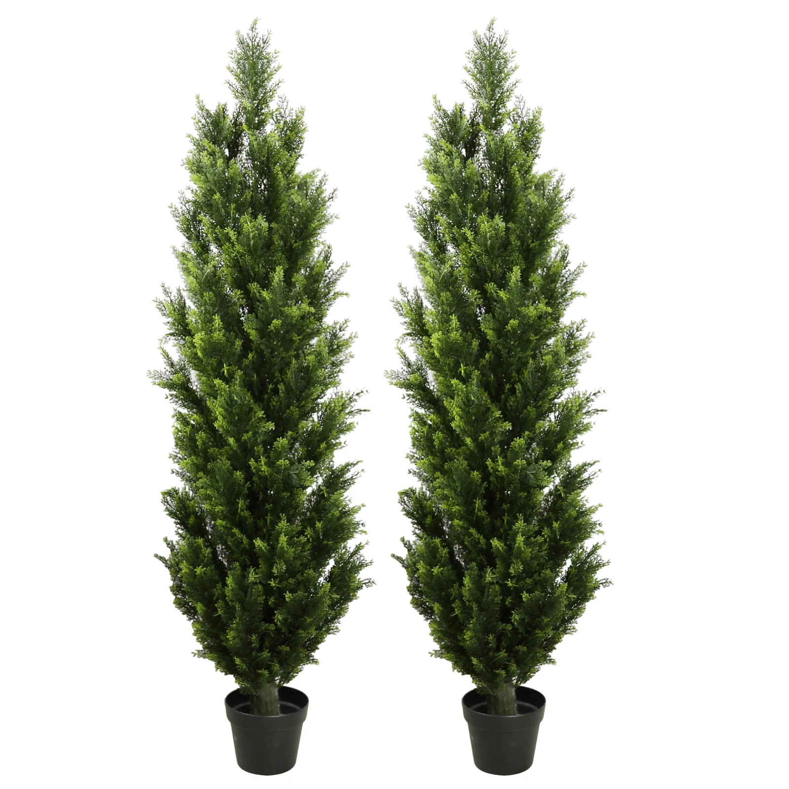 Topiarr Trees Faux Cedar Tree Topiary in Pot (Set of 2) | Wayfair North America