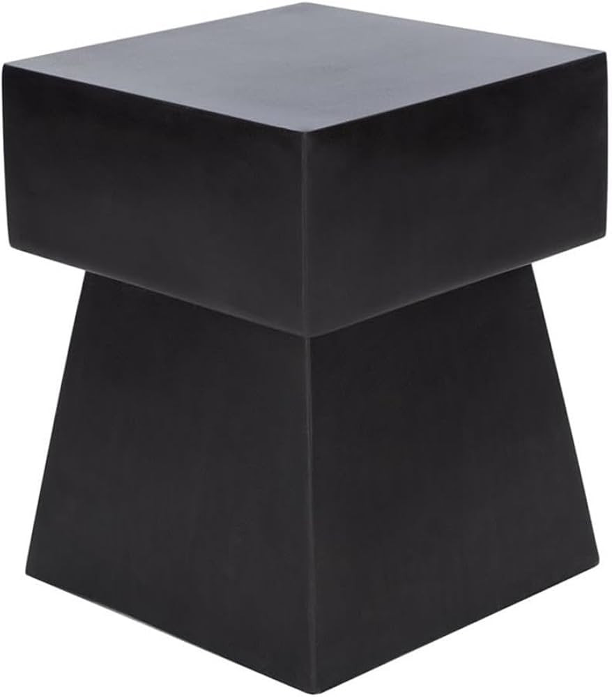 Safavieh VNN1000C Outdoor Zen Black Mushroom Modern Concrete Accent End Table | Amazon (US)