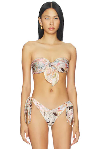 Zimmermann Daylight Tie Bikini Top in Patch Multi from Revolve.com | Revolve Clothing (Global)
