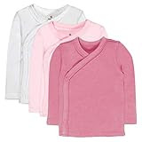 HonestBaby Baby 3-Pack Organic Cotton Long Sleeve Side-snap Kimono Tops | Amazon (US)