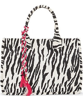Vince Camuto Zebra Print Orla Tote Bag - Black/White | Dillard's