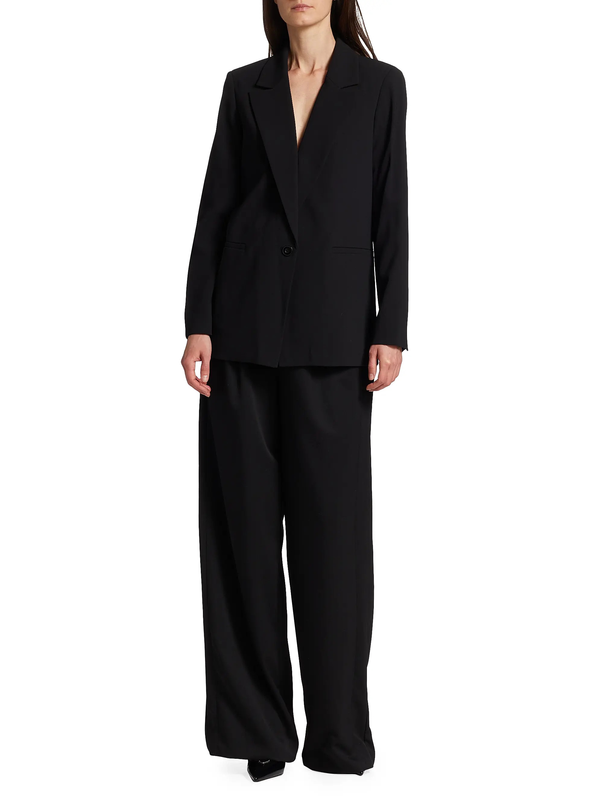 Denny Crepe Single-Button Blazer | Saks Fifth Avenue
