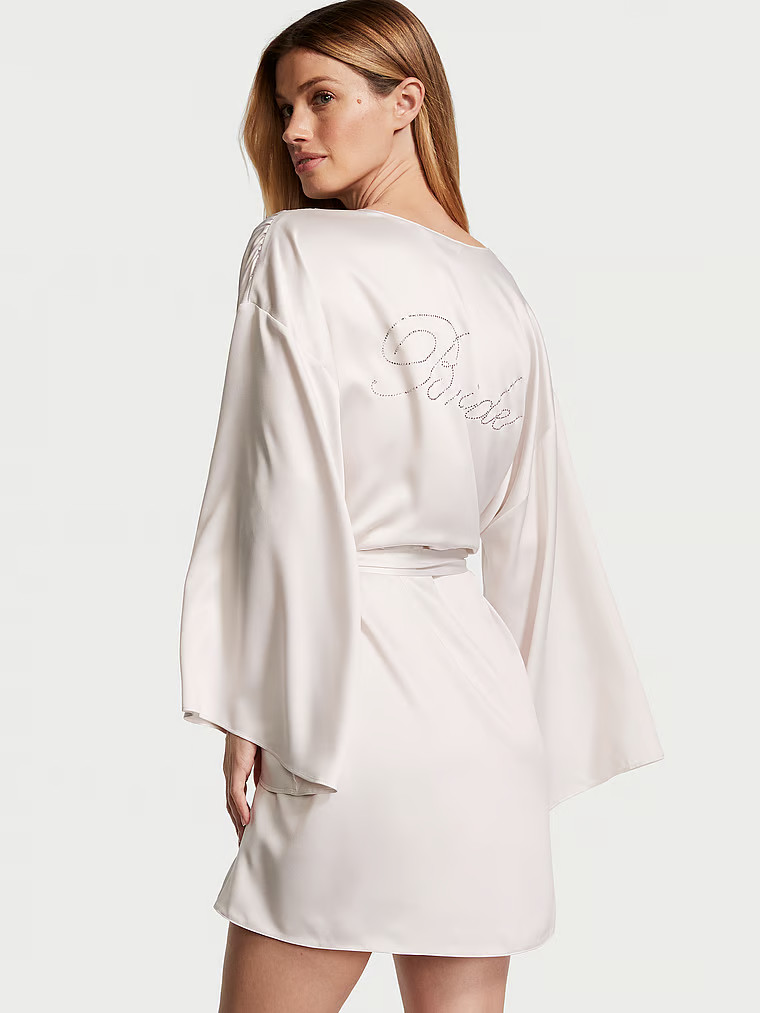 Bride Embellished Satin Short Robe | Victoria's Secret (US / CA )