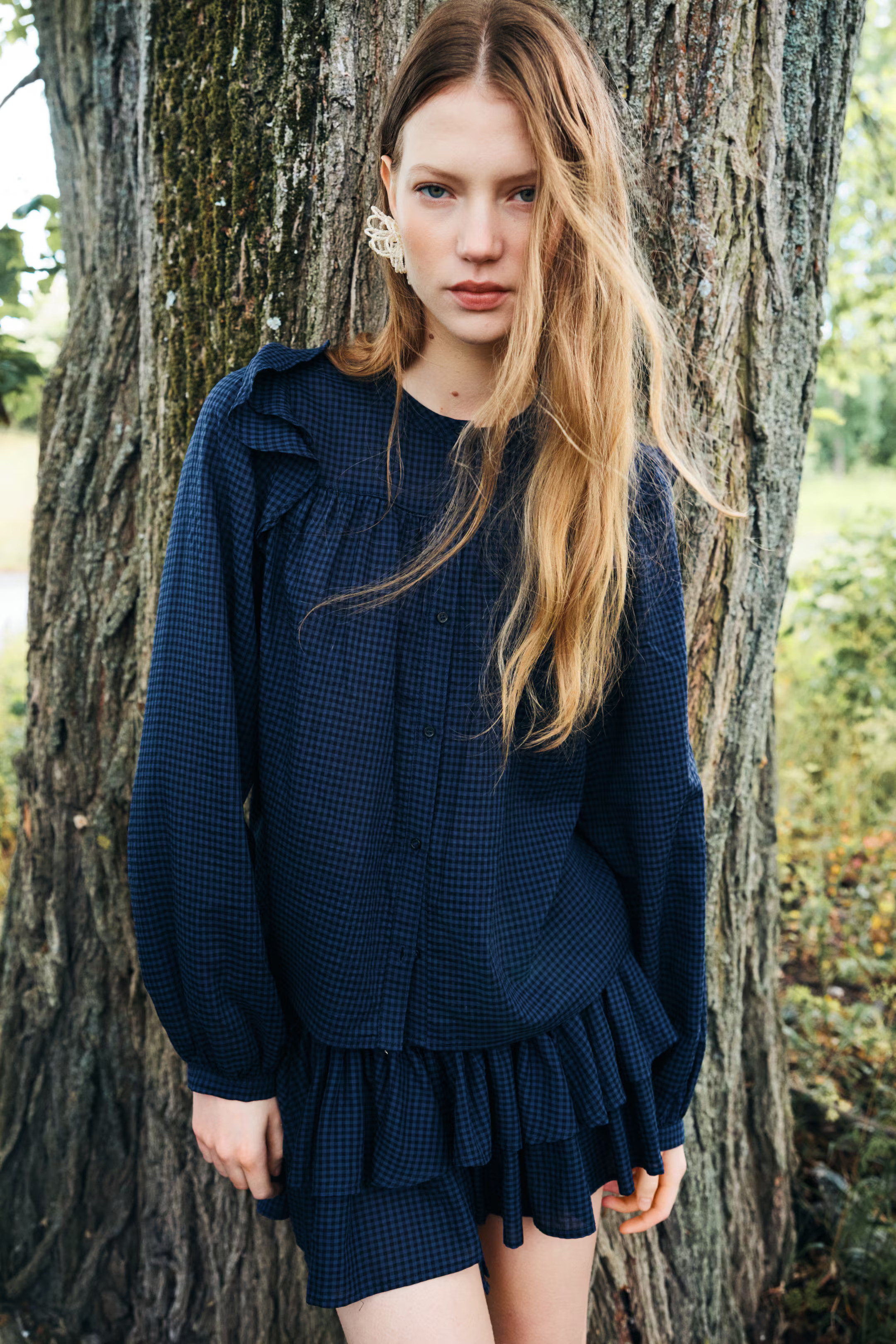 Flounce-detail blouse | H&M (US + CA)