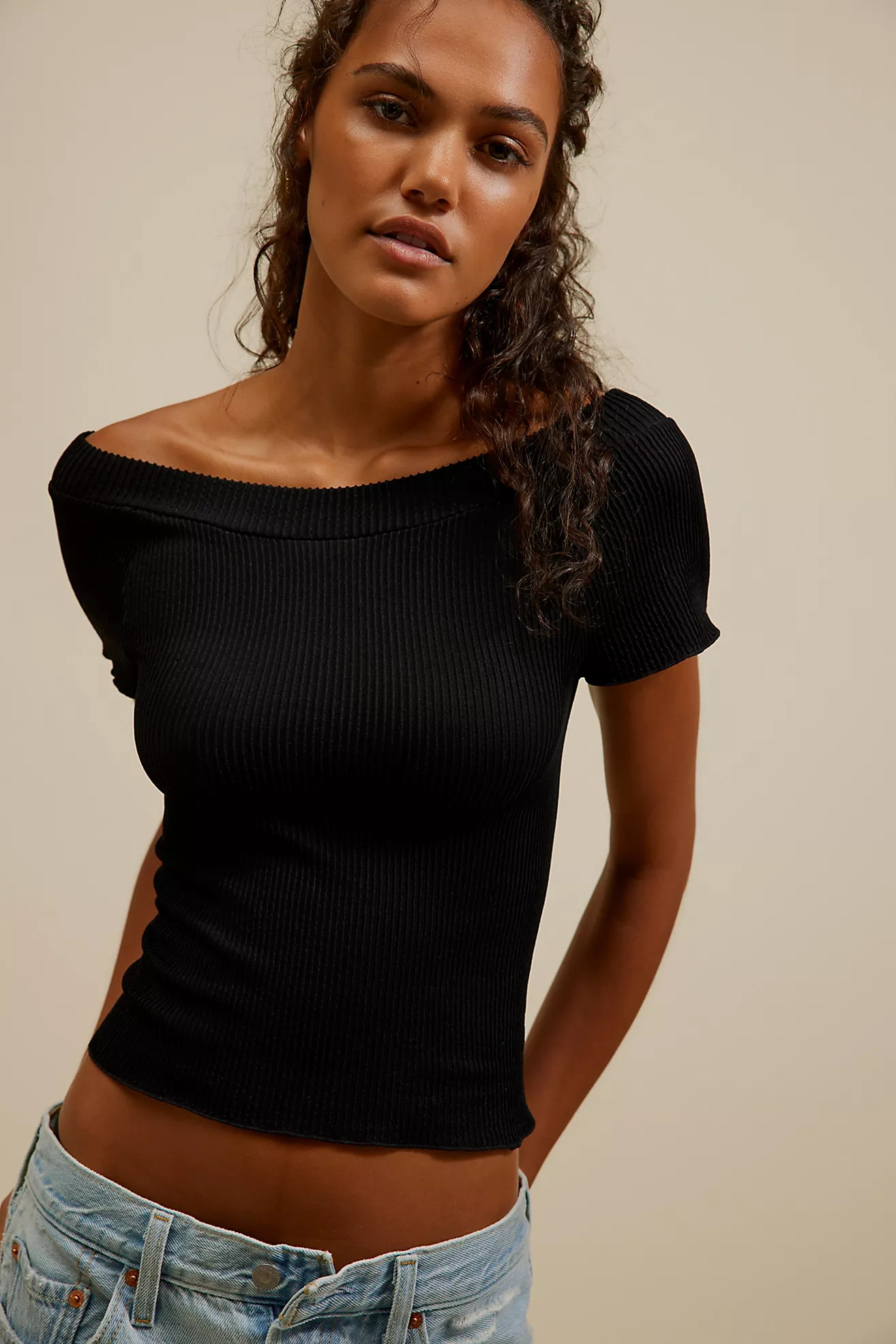 Ribbed Seamless Tee | Free People (Global - UK&FR Excluded)